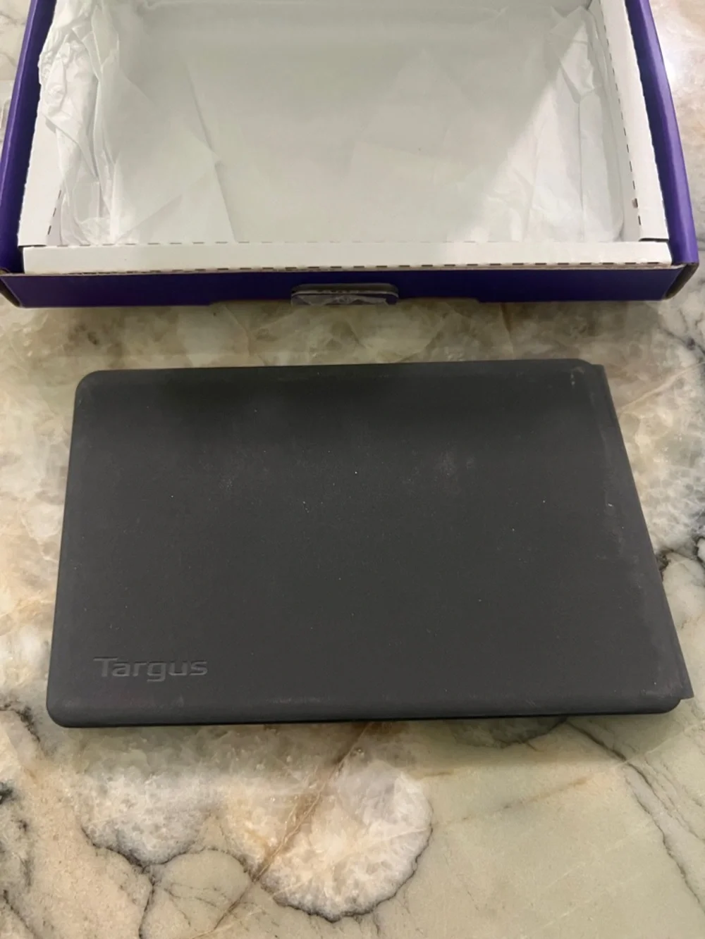 Targus Black Wireless Folding Bluetooth Keyboard with Purple Trim